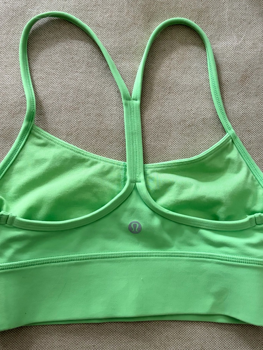 lululemon athletica Bright Lime Green Strappy Sports Bra